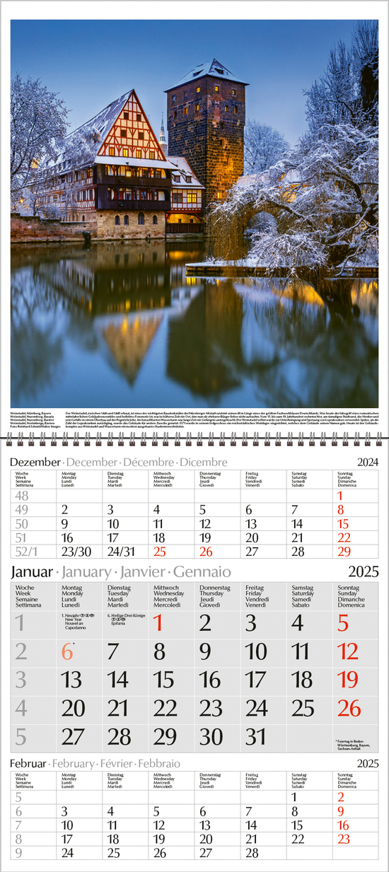 Deutschland Faltkalender